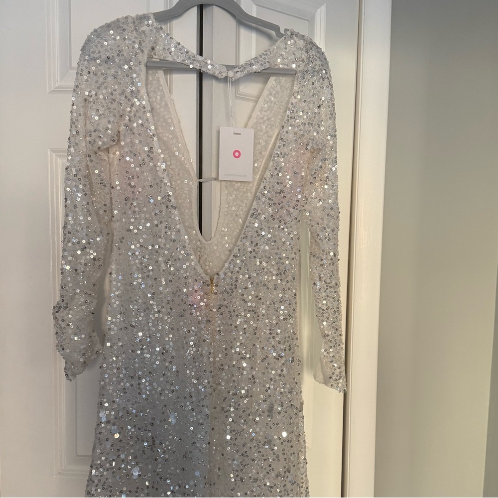Chosen by Kyha Sequin Long Sleeve Wedding Dress - Picture 10 of 10